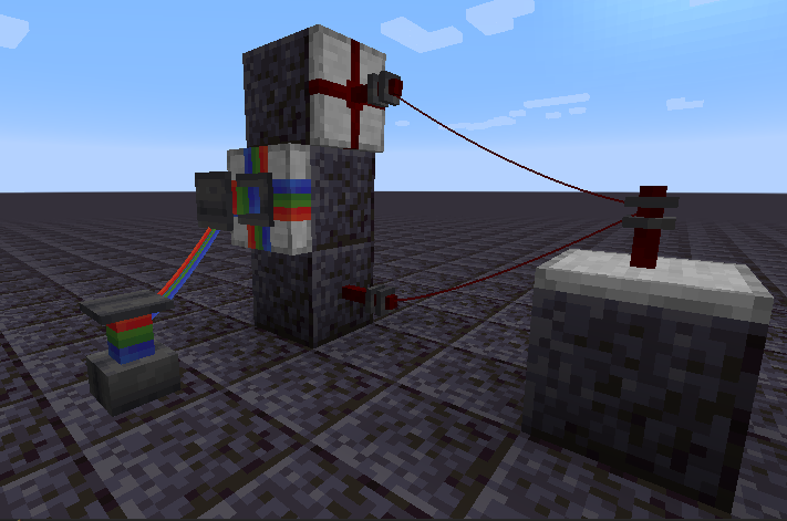 Image of different types of post blocks attached by spools