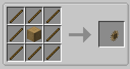 Shaped Crafting Recipe for Gears