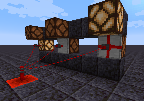 Different types of redwire posts connected and transmitting power